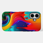 Kleurrijke druppelverf Case-Mate iPhone case (Achterkant (horizontaal))
