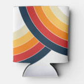 Kleurrijke dubbele bogen in retro-stijl blikjeskoeler (Voorkant)