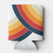 Kleurrijke dubbele bogen in retro-stijl blikjeskoeler (Achterkant)