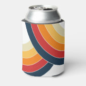 Kleurrijke dubbele bogen in retro-stijl blikjeskoeler (Blikje Achterkant)