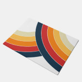 Kleurrijke dubbele bogen in retro-stijl deurmat (Schuin)