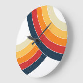 Kleurrijke dubbele bogen in retro-stijl grote klok (Hoek)