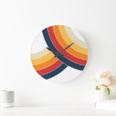 Kleurrijke dubbele bogen in retro-stijl grote klok (Huis)