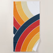 Kleurrijke dubbele bogen in retro-stijl strandlaken (Voorkant)