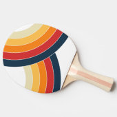 Kleurrijke dubbele bogen in retro-stijl tafeltennisbatje (Zijkant)