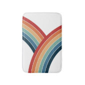 Kleurrijke dubbele retro stijl regenboog decoratie badmat (Voorkant Verticaal)
