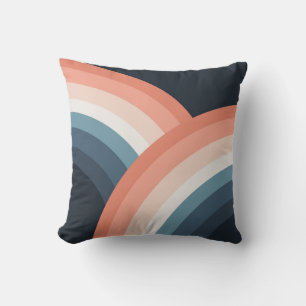 Kleurrijke dubbele retro stijl regenboog kussen