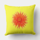 Kleurrijke dubbelzijdige gele blauwe oranje bloem kussen (Achterkant)