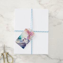 Kleurrijke Duif Cadeaulabel