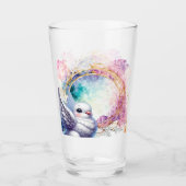 Kleurrijke Duif Glas (Voorkant)