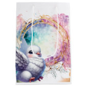 Kleurrijke Duif Medium Cadeauzakje (Achterkant)