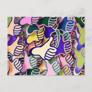 Kleurrijke duimen omhoog Briefkaart