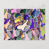 Kleurrijke duimen omhoog Briefkaart (Voorkant)