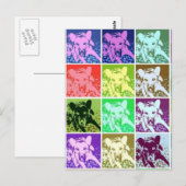 Kleurrijke Duitse Herder Hond Pop Art Verticaal Briefkaart (Voorkant / Achterkant)