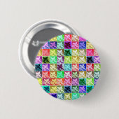 Kleurrijke Duitse Herder Hond Pop Kunst Ronde Pinb Ronde Button 5,7 Cm (Voorkant /achterkant)