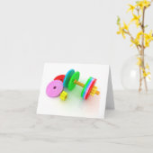 Kleurrijke Dumbbells notitiekaarten (Gele Bloem)