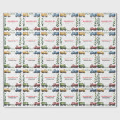 Kleurrijke Dump Trucks 4e. verjaardagsfeestje Cadeaupapier (Vlak)