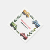 Kleurrijke Dump Trucks 4e. verjaardagsfeestje Servet (Hoek)