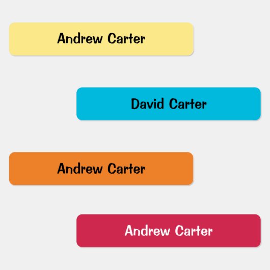 Kleurrijke dunne strijklabels voor kinderen, water labels (Groep)