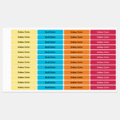 Kleurrijke dunne strijklabels voor kinderen, water labels (Vel)