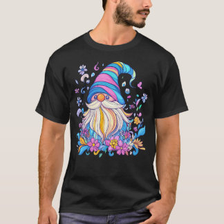 Kleurrijke Dwerg In Bloementuin T-shirt