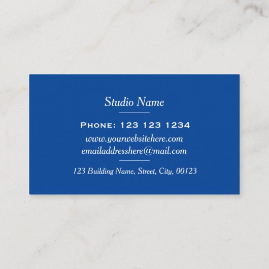 Kleurrijke dynamische Waterverf Abstracte schilder Visitekaartje (Achterkant)