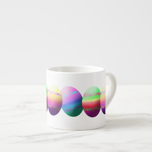 Kleurrijke Easter Eggs Espresso Mok (Voorkant rechts)