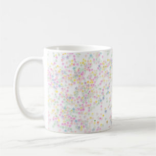 Kleurrijke echte confetti sterren koffiemok