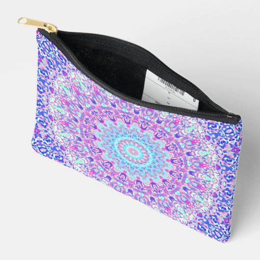 Kleurrijke Eclectische Boho Hippie Mandala Etui (Open)