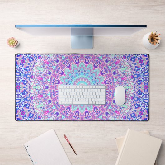 Kleurrijke Eclectische Groovy Boho Hippie Mandala Bureaumat (Kantoor 1)