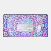 Kleurrijke Eclectische Groovy Boho Hippie Mandala Bureaumat (Keyboard & Muis)