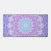 Kleurrijke Eclectische Groovy Boho Hippie Mandala Bureaumat (Voorkant)