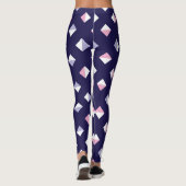 Kleurrijke edelsteen naadloos patroon leggings (Achterkant)
