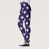 Kleurrijke edelsteen naadloos patroon leggings (Links)
