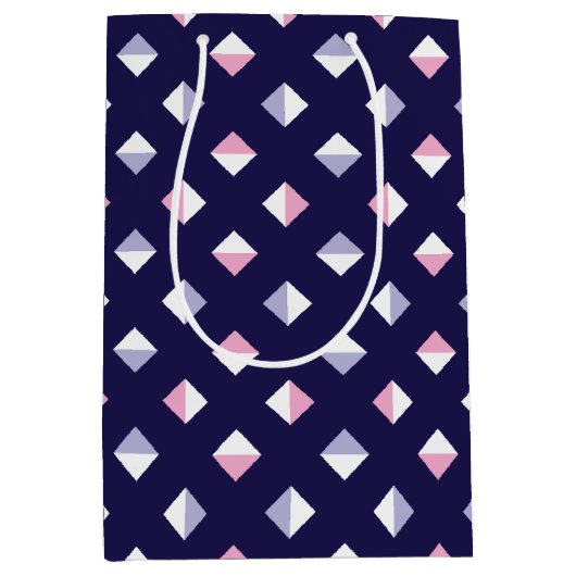 Kleurrijke edelsteen naadloos patroon medium cadeauzakje (Voorkant)