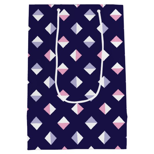 Kleurrijke edelsteen naadloos patroon medium cadeauzakje (Achterkant)