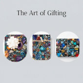 Kleurrijke edelstenen en mineraal ingewikkeld patr inpakpapier vel