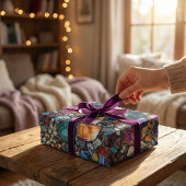 Kleurrijke edelstenen en mineraal ingewikkeld patr inpakpapier vel