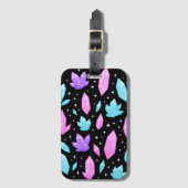 Kleurrijke edelstenen in de kosmische ruimte bagagelabel (Voorkant (verticaal))