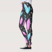 Kleurrijke edelstenen in de kosmische ruimte leggings (Links)
