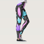 Kleurrijke edelstenen in de kosmische ruimte leggings (Rechts)