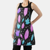 Kleurrijke edelstenen in de kosmische ruimte schort (Insitu)