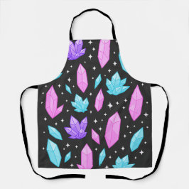 Kleurrijke edelstenen in de kosmische ruimte schort