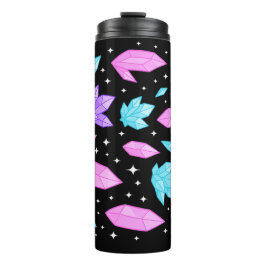 Kleurrijke edelstenen in de kosmische ruimte thermosbeker