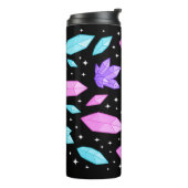 Kleurrijke edelstenen in de kosmische ruimte thermosbeker (Gedraaid links)