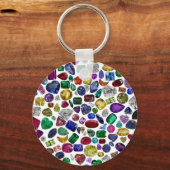 Kleurrijke edelstenen in verbluffende vormen sleutelhanger (Voorkant)