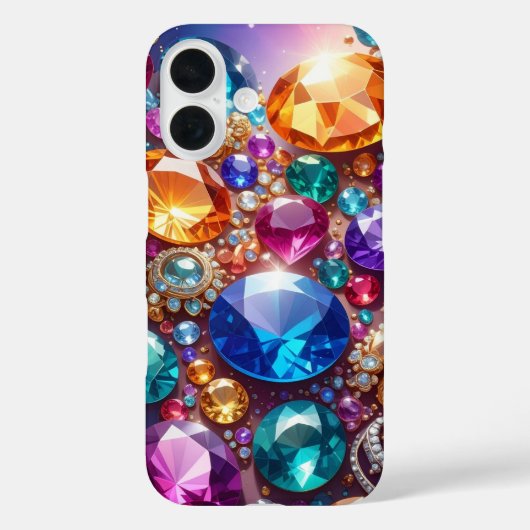 Kleurrijke edelstenen & juwelen iPhone / iPad hoes (Achterkant)