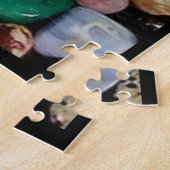 Kleurrijke edelstenen legpuzzel (Zijkant)
