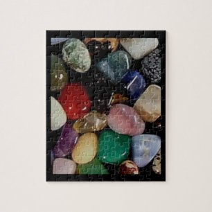 Kleurrijke edelstenen legpuzzel