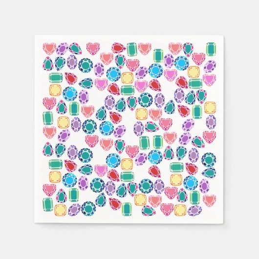 Kleurrijke Edelstenen Papieren servetten (Voorkant)